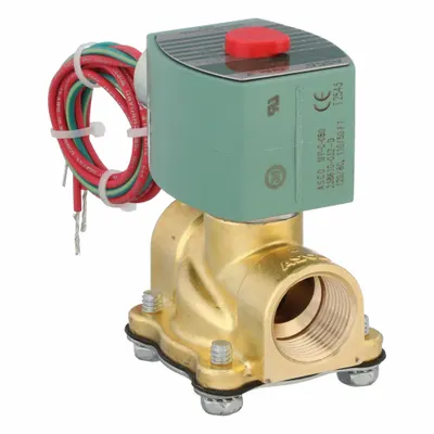 REDHAT Solenoid Valve: 2-Way, Normally Open, 3/4 in Pipe Size, 120V AC, Compact - 2-Way/2-Position, Normally Open Solenoid Valves