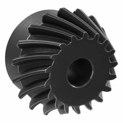 Roda Gigi Bevel Spiral KHK GEARS: Spiral, Rasio Gigi 2.5, Kiri, Modul m 2.5, 18 Gigi - Spiral Teeth Metric Bevel Gears & Pinions
