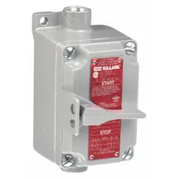 HUBBELL KILLARK Motor Starter Switch: 1 Gang, 2 Poles, 20 A, 0.5 in Hub Dia, Feed Through (MPN XSX-42)