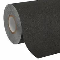 Anti-Slip Tape: Coarse, 60 Grit Size, Solid, Black, 18 in x 60 ft, 28 mil Tape Thick, Rubber, 3M™ (MPN 610)