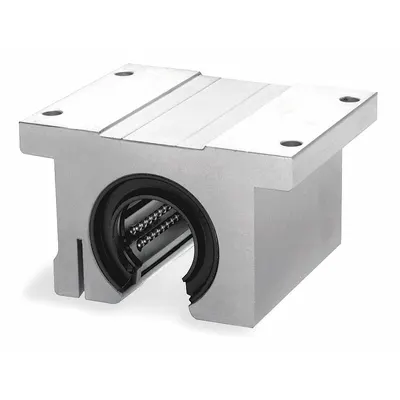 THOMSON Bantalan Blok Bantal Linier: Penyetelan Sendiri, Kembar, Diameter Dalam 5/8 in, Tidak Dapat Disesuaikan - Twin Open Pillow Block Linear Ball Bearings