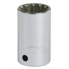This 1/4" drive hand socket features a 7/16" spline drive configuration and standard depth. Constructed with a chrome finish, it is not tether capable. Suitable for general fastening and loosening tasks in automotive, industrial, and assembly applications.