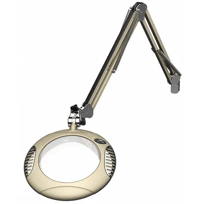 O.C. WHITE Lampu Pembesar Bulat: LED, 2x, 4 Diopter, Kecerahan Maks 1.500 lm - Desk-Clamp Magnifier Lights
