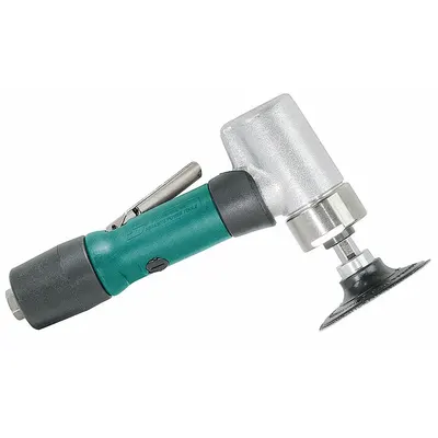 Amplas Cakram Udara DYNABRADE: Bantalan 3 in, Terkunci, Tugas Berat, 0.7 hp, 32 cfm, Genggaman Offset - Rotary Disc Sanders