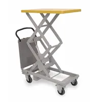 SOUTHWORTH Scissor Lift Table: Powered, 220 lb Load Capacity, 31 1/2 in L x 20 in W, Steel, Dual (MPN PLM-100)