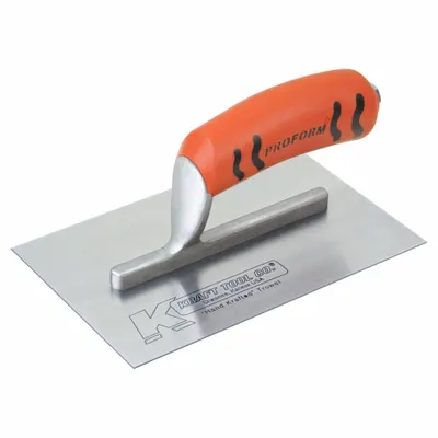 KRAFT TOOL Sekop Finishing: Bahan Bilah Baja Karbon, Bentuk Bilah Persegi - Square-End Finishing Trowels