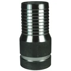 This multipurpose barbed combination nipple is designed for 4 in hose I.D. and features a hose barb x grooved connection. Constructed from carbon steel, it is suitable for air, water, and chemical transfer in industrial hose assemblies requiring a secure, leak-resistant joint. Typical applications include plant maintenance, material handling, and process systems.