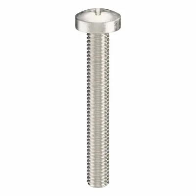 Sekrup Mesin USA INDUSTRIALS: Ukuran Ulir M6x1.00, Panjang 45 mm, 18-8, Baja Tahan Karat, Polos - Pan Head Machine Screws