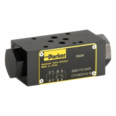 Katup Periksa yang Dioperasikan Pilot Parker: Laju Aliran Maks 15.9 gpm, Tekanan Maks 5,075 psi - Double Pilot-Operated Check Valves