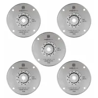 FEIN Oscillating Tool Blade: 4 in Blade Wd, 5 in Overall Lg, Long Cutting, High Speed Steel, 5 PK (MPN 63502175230)