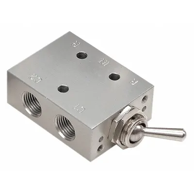 ARO Katup Kontrol Udara Manual: MaxAir, Empat-Arah / Dua-Posisi, Toggle, Abu-abu - ARO MaxAir Series Manual Air Control Valves