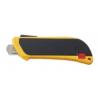 OLFA Safety Knife: 5 1/2 in Overall Lg, Textured, 2 in Overall Wd, Plastic, Black/Yellow (MPN SK-6)