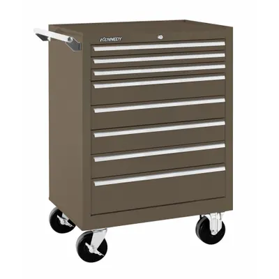 Kabinet Alat Bergulir KENNEDY: Laci Coklat / Coklat, Lebar 27 in x Kedalaman 18 in x Tinggi 39 in - Heavy-Duty Rolling Tool Cabinets