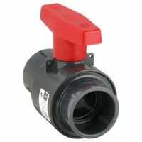 SPEARS Manual Two-Way Ball Valve: 2 in, PVC, Straight, Socket x Socket, 235 psi Max. Pressure (CWP) (MPN 2122-020)