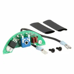 This circuit board kit is a replacement control board for compatible equipment. With overall dimensions of 3 inches in height and width, it is used in industrial heating or testing applications to restore machine functionality when the original board fails.