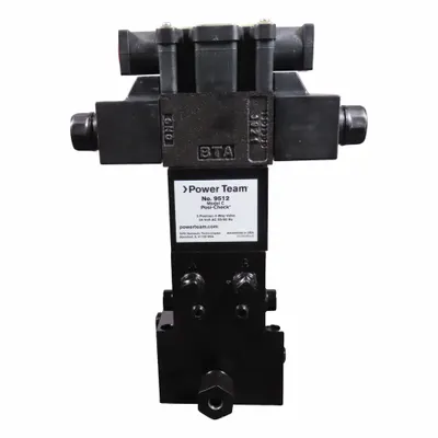 POWER TEAM Katup Manifold Hidrolik: Tiga Posisi, Pilot, 10.000 psi Tekanan Maks - Solenoid-Operated Directional Control Valves with Manifold