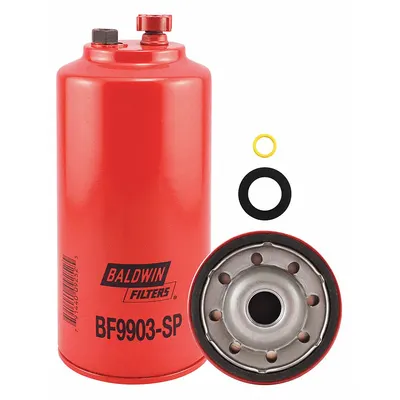 Filter Bahan Bakar BALDWIN FILTERS: Spin-On, Diameter Luar 4 1/4 in, Ukuran Ulir 1"-14, Selulosa - Spin-On Fuel Filters