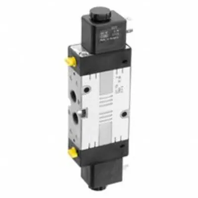 Katup Kontrol Udara Pneumatik Solenoid AVENTICS: Lima-Arah / Tiga-Posisi, Perempuan 1/4 in NPT - Aventics Inline Spool Valves