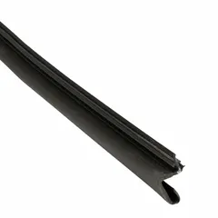 Kerf insert weatherstripping for sealing gaps around doors. Measures 93 inches in length, 1/2 inch in width, with a vinyl flange material. Used to reduce drafts, moisture, and dust infiltration in commercial and industrial door applications.