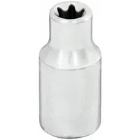 WESTWARD Socket: 1/4 in Drive Size, E6 Socket Size, External Torx, Std, Chrome (MPN 54TN28)