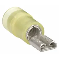 Wire Disconnect: Female Socket, Yellow, Nylon, Partial Coverage, 12 AWG – 10 AWG Wire Size