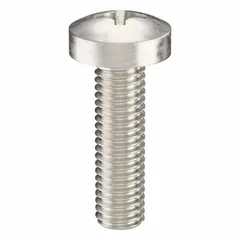 Pan head machine screw with M5x0.80 thread, 18 mm length, made from 316 stainless steel with plain finish. Features a Phillips drive (#2 size) and pan head design. Suitable for fastening metal parts in machinery, enclosures, and equipment where corrosion resistance is required. Supplied in a 25-piece pack.