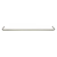 Fixed, non-recessed pull handle made of stainless steel with a satin silver finish. Features threaded holes for #8-32 screws and a 0.39 in grip thickness. Suitable for use on cabinets, enclosures, and machinery doors in industrial and commercial settings