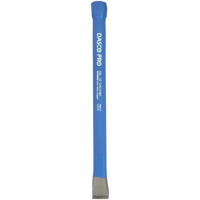 DASCO PRO Pahat Dingin: Baja, Lebar Mata 3/4 in, Panjang Keseluruhan 7 1/4 in, Genggaman Polos - Cold Chisels