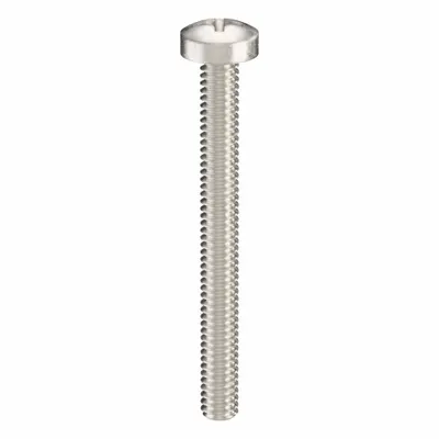 USA INDUSTRIALS Sekrup Mesin: Ukuran Ulir M2x0.40, Panjang 20 mm, 18-8, Baja Tahan Karat, Polos - Pan Head Machine Screws