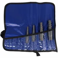 CHICAGO-LATROBE Screw Extractor Set: 4 Pc, Spiral Flute, Size #5/#5 1/4/#6 3/8/#7 1/2 (MPN 65041)