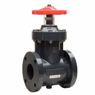 ASAHI Katup Gerbang: 14 in, PVC, Non-Menonjol, Flange Kelas 150, 75 psi CWP - Non-Rising Stem PVC Gate Valves for Potable Water