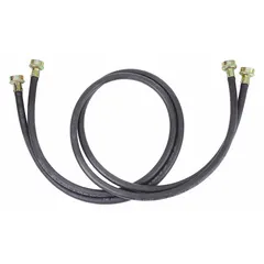 Inlet hose for supplying water from household plumbing to a washing machine. Used as a replacement part for Whirlpool washing machines to maintain proper water flow and pressure during wash cycles.