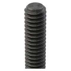 Acme fully-threaded rod and stud with 1"-5 trapezoidal thread form, 6 ft length, made from steel grade 2 with plain finish. Used in linear motion applications such as lead screws for machine tools, actuators, and positioning systems.
