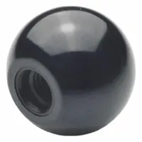 JW WINCO Ball Knobs: Ball, Plastic, M6 Thread, 9 mm Thread Lg, 25 mm Dia (MPN 319-KU-25-M6-C)