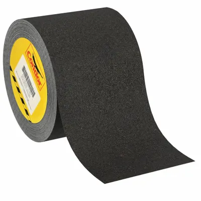 Selotip Anti-Selip Condor: Halus, Ukuran Grit 80, Padat, Hitam, 4 in x 60 ft, Tebal Selotip 28 mil - Light Traffic Antislip Tape