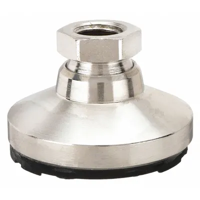 Dudukan Perataan Ujung Betina S & W: Tanpa Baut Putar, Baja, Ukuran Ulir 1/2"-13 - Non-Skid Female Leveling Mounts