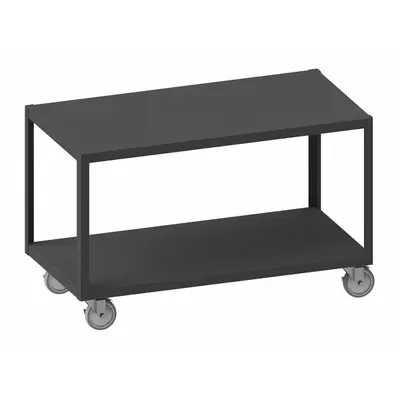 DURHAM MFG Meja Kerja: Tinggi Tetap, Baja, 60 in x 30 in - Steel-Top Mobile Worktables