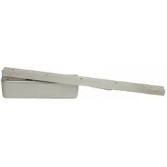 This Grade 1 heavy duty door closer from LCN's 4510 series is constructed of aluminum and features a track arm with non-hold open operation. It has a fixed spring size 3 and is ADA compliant for interior or exterior use. Suitable for controlling door closing speed on commercial or industrial doors.