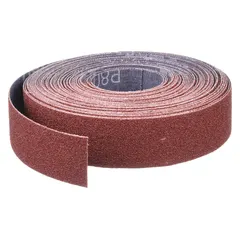 This utility roll assortment from the 3M 314D Series includes four cloth abrasive rolls, each 1 inch wide, in lengths of 24 ft, 36 ft, 48 ft, and 60 ft. Designed for deburring, blending, and finishing metal surfaces, it is suitable for edge work and contour sanding in industrial machining and fabrication applications.