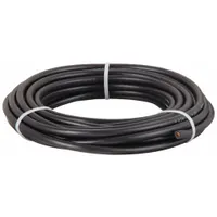 This cut-to-length jumper cable from WESTWARD features 8-gauge wire and a 300-inch length, with a maximum current rating of 24 A. The black cable jacket is suitable for use in automotive, marine, and industrial battery power transfer applications where a custom-length cable is required