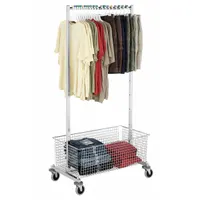 APPROVED VENDOR Garment Rack: Rod Design (No) Hooks, 1 Rod Rods, 51 in Overall Ht, 34 in Overall Wd (MPN CSC-1T-S12)