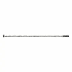Square neck carriage bolt made from Grade 2 steel with a hot-dipped galvanized finish. Thread size 1/2"-13, length 16 inches. The square neck prevents rotation during tightening, suitable for fastening metal to wood or metal to metal in construction, machinery assembly, and structural applications.