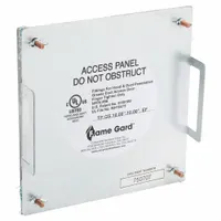 Duct Access Door: 10 in x 10 in, 16 ga, Steel, Thumbscrews, 2,300°F Max Temp Rating, 4 Mounting Stud