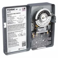 TORK Electromechanical Timer: 24 hr, 120V AC, SPST, Mechanical (MPN 1101B)
