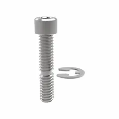Replacement bolt kit for Traditional Side-Pull hoist rings. Includes retaining ring. Thread size 3/8"-16. Compatible with JERGENS model 47312-E. Used in industrial rigging and material handling for secure lifting operations.