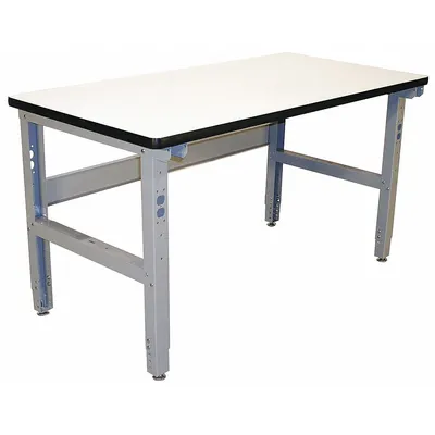 Meja Kerja PRO-LINE: Tinggi Dapat Disesuaikan, Laminasi, 60 in x 36 in, Kapasitas Beban Keseluruhan 850 lb - Open-Base Workstations