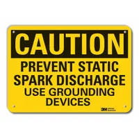 Caution Sign: Plastic, Mounting Holes Sign Mounting, 7 in x 10 in Nominal Sign Size, 0.055 in Thick (MPN LCU3-0430-NP_10x7)