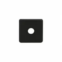 This ABS end cap is designed for 10 Series T-Slot Framing profiles. It covers exposed profile ends to provide a finished appearance and protect against debris. The matte black finish complements industrial framing structures such as machine guards and workstations. Fasteners are included for installation