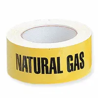 Pipe Marker: Natural Gas, Yellow, Black, Fits 3 in and Larger Pipe O.D., 12 Pipe Markers (MPN 2X90FT NATUR)