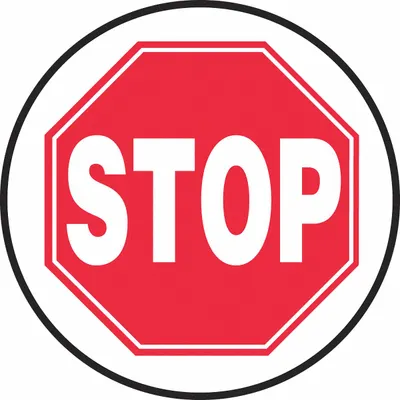 SLIP-GARD Tanda Lantai: Vinil, Pemasangan Tanda Perekat, Ukuran Tanda Nominal 17 in x 17 in - Stop Floor Signs